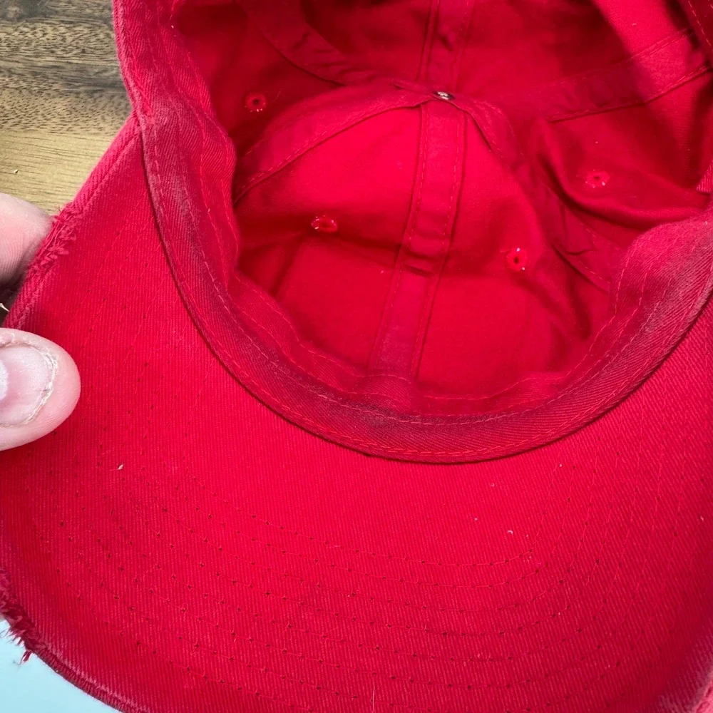 Notorious BIG Distressed Hat Cap Mens‎ OS Red Distressed Hip Hop Rap Hat